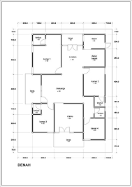 Denah ini merupakan denah rumah. Gambar Model Denah Rumah Minimalis 1 Lantai Luas 137m2 Luas Total Bangunan 153m2 Termaksud Teras Ukuran Denah Rumah Denah Rumah 4 Kamar Tidur Rumah Minimalis