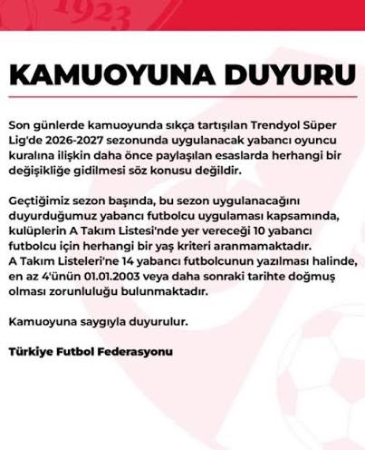TFF'nin Yabancı Kuralı Kararı: Futbolumuz Nereye Gidiyor?