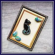 brosh koshka elegantnaya lakonichnaya brosh podojdyot pod lyuboj dress kod na shapochku delovoe plate lackan pidzhaka palto brosh