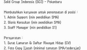 It is preferred to use secure uefi boot style. Lowongan Kerja Solid Group Indonesia Sgi Pekanbaru 2020 Karir Riau