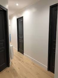 Porte Noir Couloir En 2020 Portes Interieures Noires Idee Deco Couloir Peindre Les Portes Interieures
