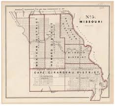 Missouri Land Office Map 1843 Lots And Districts Old Map Reprinted 1843 Regional Wall Maps Map Historical Maps