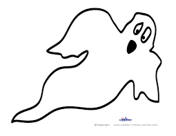 Large Printable B W Ghost Ghost Template Printable Decor Halloween Printables