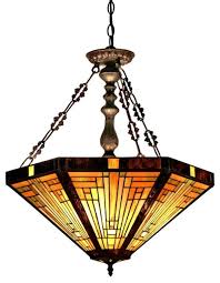 All our pendants are made with solid brass frames, and you can choose the metal finish and glass. Innes Tiffany Style 3 Light Mission Inverted Ceiling Pendant Fixture 22inches Sh Craftsman Pendant Lighting By Homesquare