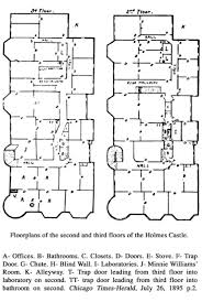 Floorplans Second And Third Floors Holmes Castle Holmes Castle American Horror Story Seasons House Floor Plans