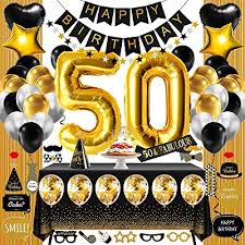 You can scroll down the gifts if you are troubled by the question of what to gift. Buy 50th Birthday Decorations For Women Or Men 50 Year Old Birthday Party Supplies Gifts For Her Him Including Happy Birthday Banner Fringe Curtain Tablecloth Photo Props Foil Balloons Sash Online In