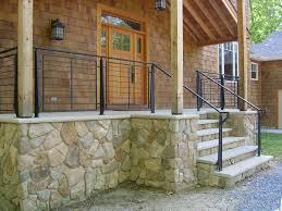 Mike guertin responds to a question around building stairs on a new deck and if the building code requires a handrail. Modern Front Porch Railings Ideas Photos Houzz
