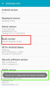 After the seventh tap, a message will appear telling you that you are now a developer! and the developer options … How To Unhide And Access Galaxy Note 5 Developer Options And How To Hide Galaxy Note 5 Developer Options Galaxy Note Tips Tricks