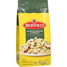 Take out of the freezer, heat up in the microwave or stove and voila! Bertolli Chicken Florentine Farfalle Bertolli