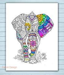 While they try to fill up the small gaps between the bordered lines. Printable Mandala Elephant Coloring Page Etsy