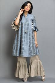 Beautiful Silk Kurti With Superb Detailing And With Western Pattern Silk Kurti Designs Indian Designer Wear Short Kurti Designs