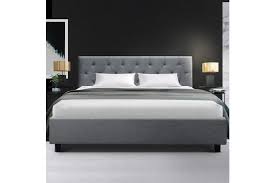 artiss bed frame vanke collection grey queen kogan com