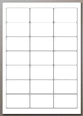 Laser and inkjet compatible white and coloured labels and stickers. 21 Labels Per A4 Sheet