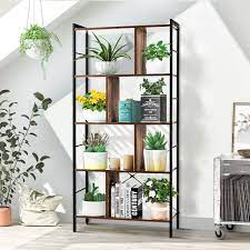 Fabriqué par esschert design, cet équipement de rangement s'installe aussi bien à l'intérieur qu'à l'extérieur. Costway Bibliotheque A 5 Niveaux Style Industriel Etagere Rangement Etagere Rangement