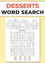printable desserts word search chevron lemon