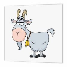 3drose Cartoon Billy Goat Funny Animal Cartoon Iron On Heat Transfer 10 By 10 Inch For White Material Multicolor Goat Cartoon Goats Funny Cartoon Animals