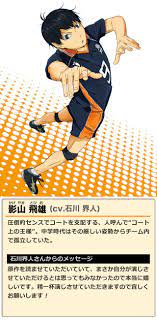 アニメ ハイキュー character キャラクター 影山飛雄 ハイキュー アニメ