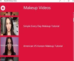 windows 10 makeup videos app to learn