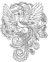 Peacock In Flowers Coloring Page Free Printable Coloring Pages Di 2020 Buku Mewarnai Sketsa Warna