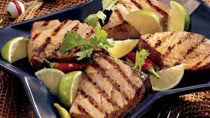 Grilled Ginger Lime Tuna Steaks Recipe Tuna Steak Recipes Sea Food Salad Recipes Tuna Steaks