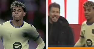 Diego Simeone's cheeky jibe at Lamine Yamal as Atletico Madrid take huge lead vs Barcelona - spotted