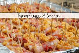 Continue with the rest of the bacon and smokies. Bacon Wrapped Smokies Aka Crack Weenies