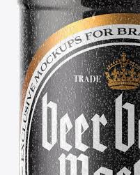 Download Amber Stout Beer Bottle With Condensation Mockup In Bottle Mockups On Yellow Images Object Mockups PSD Mockup Templates