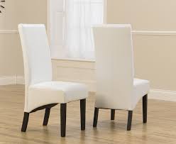 Being a reproduction of 1940 french dining chair smoke on the leather! Verona Faux Leather Dining Chair In Ivory White With Dark Brown Legs Pair Dining Chairs Dining Room