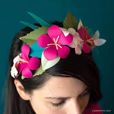 They're beyond pretty and are the ultimate girlie headpiece! Diy Tropical Flower Crown Made From Paper Lia Griffith