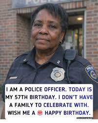 Police officer celebrates 57th birthday alone