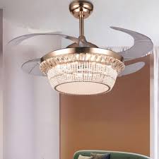 All the functions of the fan are directly dependent on how effective the performance of the motor is. Modern Led Ceiling Fan Light Gold Beaded Semi Flush Mount Light With Crystal Block Frequency Conversion Wall Control Remote Control Hl576628 Buy At The Price Of 324 24 In Beautifulhalo Com Imall Com