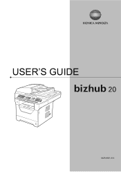 Check spelling or type a new query. Konica Minolta Bizhub 20 Manual