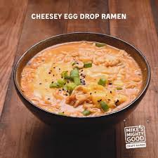 I add the noodles, then. Make Your Own Cheesy Egg Drop Ramen Mike S Mighty Good