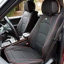 Fh Group Pu205blackredtrim102 Black Pu205102 Ultra Comfort Leatherette Front Seat Cushions Airb Leather Car Seat Covers Leather Car Seats Best Car Seat Covers
