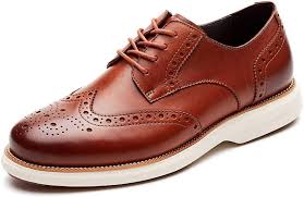 Amazon Com Laoks Mens Hybrid Brogue Oxford Lace Up Wingtip Dress Shoes Brown Size 11 Us Oxfords Oxford Shoes Men Dress Shoes Oxford Shoes