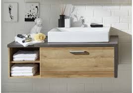 93 01137 Waschbeckenunterschrank Eiche Riviera Honig Beton Badezimmer Unterschrank Holz Waschbeckenunterschrank Badezimmer Unterschrank