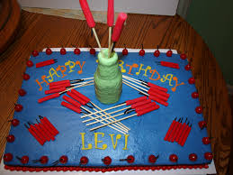 Birthday Cake On Fire Clipart Fireworks Birthday Cake Bottle Rockets And Fire Crackers Are Made From Fondant And Black Licorice Fuses Ch Sour Candy Cake Design Inspiration Rice Krispies