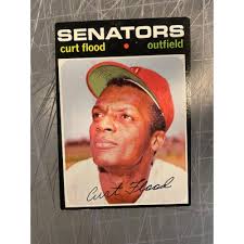 1971 Topps #535 Curt Flood Washington Senators Hi# Baseball Card Nm