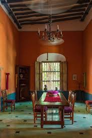 Floors are of tile, usually red or black. Mexican Interiors House Garden