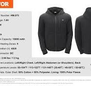 Sweat à Capuche Chauffant Veste Chauffante Homme Femme Unisexe, Avec  Batterie Externe 7,4 V, Fermeture Éclair, 5 Zones De Chauffage, Doublure  Polaire ...