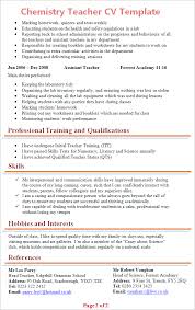 A professional resume example is the key to your next teacher position. Chemistry Teacher Cv Template Tips And Download Cv Plaza