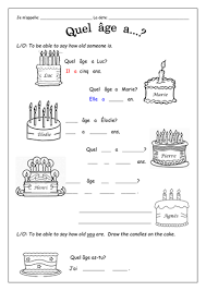 French How Old Are You Quel Age As Tu Et C Est Quand Ton Anniversaire Worksheets Learn French French Flashcards French Worksheets