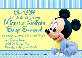 Amazon Com Mickey Mouse Baby Shower Invitations With Envelopes Handmade Products