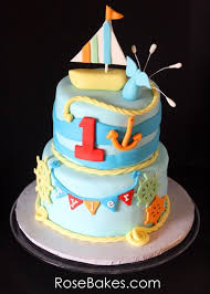 Especially decorating it the way you like it is always a challenge. Girly Nautical Anchor Cake Rose Bakes