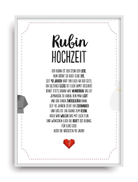 Neben dem geburtstag der frau gehört der hochzeitstag zu den tagen die besten sprüche zum hochzeitstag. Hochzeit Karte Rubinhochzeit Kunstdruck 40 Hochzeitstag Rubin Brautpaar Bild Ohne Rahmen Din A4 Ad Rubinhochzeit Rubinhochzeit Geschenk Rubinhochzeit Spruche