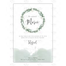 Carte de remerciement pour un baptême à imprimer à personnaliser, à imprimer et envoyer par carte virtuelle gratuit. Remerciement Bapteme Theme Eucalyptus Aquarelle Mmez Creazioni