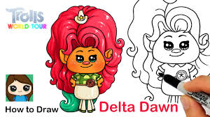 Here's delta dawn as human with. How To Draw Delta Dawn Trolls World Tour Youtube