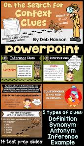 Context Clues Powerpoint Introduce The Five Common Types Of Context Clues Definition Synonym Antonym Inference And Context Clues Clue Third Grade Reading
