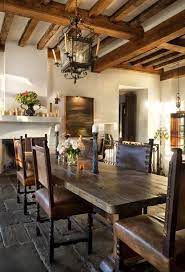 Shop the spanish dining chairs collection on chairish, home of the best vintage and used furniture, decor and art. Spanish Style Old World Dining Room Exceptional Slate Flooring Aged And Distressed Hardwood Rustic Dining Room Mediterranean Home Decor Dining Room Design