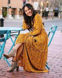 1001 Idees Pour Trouver La Meilleure Robe Longue Boheme Robe Longue Bottines Et Robe Idees De Mode